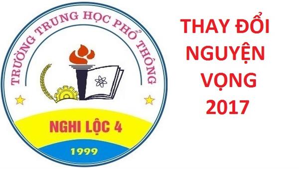 CÁCH THAY ĐỔI NGUYỆN VỌNG TUYỂN SINH 2017