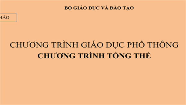 GÓP Ý DỰ THẢO CHƯƠNG TRÌNH GIÁO DỤC PHỔ THÔNG