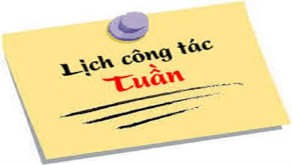 Lịch công tác tuần 13 năm học 2019-2020