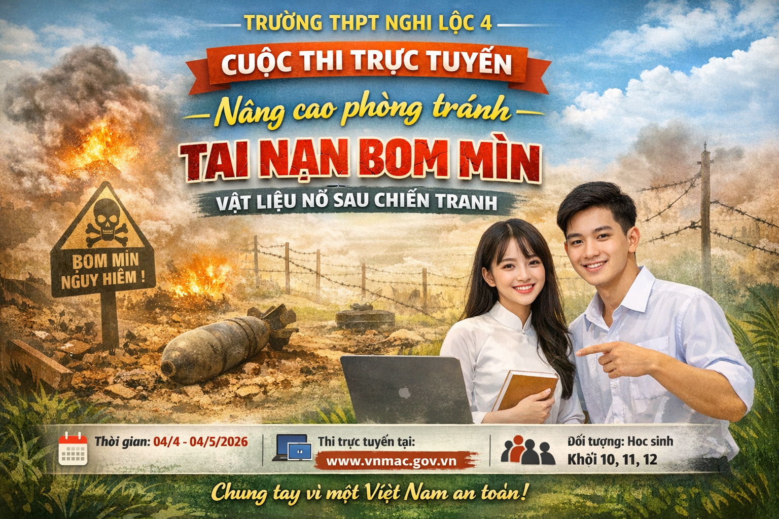 Cuộc thi trực tuyến “Nâng cao phòng tránh tai nạn bom mìn vật liệu nổ sau chiến tranh”
